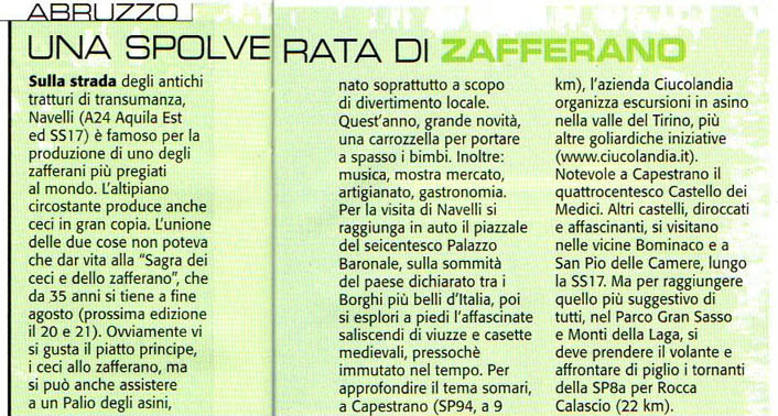 una spolverata di zafferano