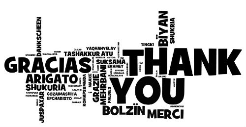 grazie in tutte le lingue